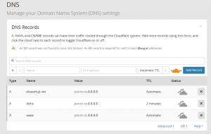 利用CloudFlare设置Dynamic DNS(DDNS)（已失效，请看本站最新教程）-实验盒