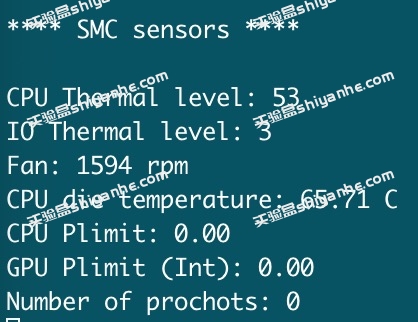 Mac不安装软件如何查看CPU温度和风扇转速 --实验盒